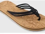 Zehentrenner O'NEILL "DITSY SANDALS", Damen, Gr. 39, schwarz out, Synthetik, Schuhe
