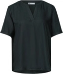 Kurzarmbluse STREET ONE, Damen, Gr. 40, deep bound gr&uuml;n, Web, Obermaterial:...