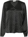 Blusentop KAFFE "Bluse &auml;rmellos KAluna", Damen, Gr. 34, grau (schwarz, steeple gray