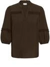 Langarmbluse KAFFE "Bluse langarm KAsonja", Damen, Gr. 36, braun (chocolate braun),