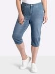 Caprijeans SHEEGO, Damen, Gr. 42, Normalgr&ouml;&szlig;en, blau, bleached, 99%...