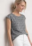 Shirttop STREET ONE, Damen, Gr. 34, grau (clay sand), Jersey, Obermaterial: 65%