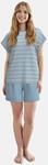 Shorty TOM TAILOR, Damen, Gr. 36, blau (blau, mittel, allover), Single Jersey,