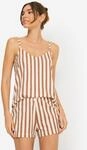 Shorty LSCN BY LASCANA, Damen, Gr. 36/38, braun, ros&eacute;gold, gestreift, Single...