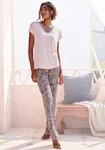 Pyjama LASCANA, Damen, Gr. 36/38, rosa (rosa anthrazit gemustert), Single...