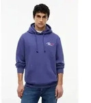 Kapuzensweatshirt TOMMY JEANS "TJM REGULAR ENTRY SIGN", Herren, Gr. S, blau...