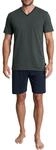 TOM TAILOR Shorty "Nevada" 2 tlg. Streifendesign, Kurzarm, V-Ausschnitt, kurze...