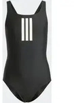 Badeanzug ADIDAS PERFORMANCE "3S MID SUIT GY", M&auml;dchen, Gr. 128, N-Gr, schwarz-wei&szlig;