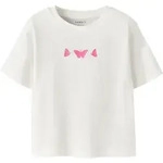 T-Shirt NAME IT "NMFFUTIA SS NREG TOP BOX", M&auml;dchen, Gr. 92, wei&szlig; (cloud...