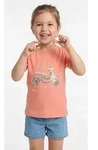 T-Shirt BLUE SEVEN, M&auml;dchen, Gr. 98, lachs, Single Jersey, Obermaterial: 100%