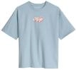 T-Shirt MARC O'POLO "mit Logoprint auf beiden Seiten", M&auml;dchen, Gr. 140, blau,