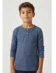 Langarmshirt NAME IT "NMMKAB LS TOP NOOS", Jungen, Gr. 86, blau (vintage indigo),