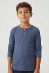 Langarmshirt NAME IT "NMMKAB LS TOP NOOS", Jungen, Gr. 86, blau (vintage indigo),