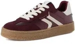 Plateausneaker TAMARIS, Damen, Gr. 38, bordeaux, wei&szlig;, Glattleder,...
