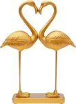 Kare Design Dekofigur "Flamingo Love Gold 39cm"