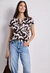 STREET ONE Shirtbluse mit geschlitztem Rundhalsausschnitt