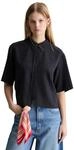 Kurzarmbluse MARC O'POLO DENIM "aus TENCEL&trade; Lyocell", Damen, Gr. XS, blau...