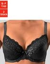 B&uuml;gel-BH PETITE FLEUR, Damen, Gr. 80, Cup B, schwarz (schwarz, wei&szlig;), Spitze,
