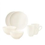 Seltmann Weiden Geschirr-Set "Fr&uuml;hst&uuml;cks-Set Savona Fine Diamond 6er Set creme"