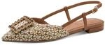 Slingpumps TAMARIS, Damen, Gr. 37, natur kombiniert, Lederimitat, Textil,