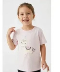 T-Shirt NAME IT "NMFBELINA SS NREG TOP PB", M&auml;dchen, Gr. 92, tender touch,...