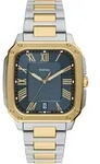Quarzuhr FOSSIL "Crosby", edelstahlfarben, gelbgoldfarben, blau, Armbanduhren,