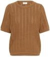 Strickpullover KAFFE "Strickpullover KAbetty", Damen, Gr. M, braun (toasted...