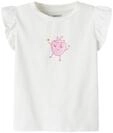 T-Shirt NAME IT "NMFFLITTAZ SS TOP BOX", M&auml;dchen, Gr. 92, wei&szlig; (cloud dancer),