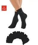 Basicsocken BENCH., Damen, Gr. 39-42, 8x schwarz, Baumwollmischung, elastisch,