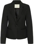 Blusenblazer KAFFE "Blazer KAsofia", Damen, Gr. 38, schwarz (schwarz deep),