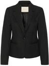 Blusenblazer KAFFE "Blazer KAsofia", Damen, Gr. 38, schwarz (schwarz deep),
