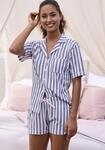 Shorty S.OLIVER, Damen, Gr. 48/50, schwarz-wei&szlig; (schwarz, wei&szlig;, gestreift), Single