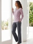 H.I.S Pyjama Set, 2 tlg. mit garngef&auml;rbten Streifen