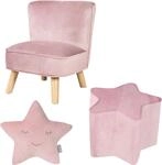 Kindersitzgruppe ROBA "Lil Sofa", bunt (rosa, mauve), Sitzm&ouml;bel-Sets, Kinder, Samt,