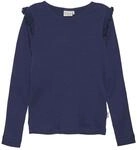 Longsleeve MINYMO "Longsleeve MITshirt", M&auml;dchen, Gr. 104, blau (schwarz navy),