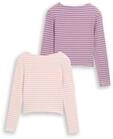 T-Shirt TOM TAILOR, M&auml;dchen, Gr. 152, sanftes wei&szlig; pink stripe, Single Jersey,
