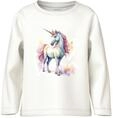 Langarmshirt NAME IT "NMFVOTEA LS NREG TOP", M&auml;dchen, Gr. 104, cloud dancer
