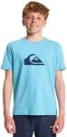 T-Shirt QUIKSILVER "Ev Comp Logo", Jungen, Gr. 14, blau (aqua), Obermaterial:...