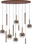 PAUL NEUHAUS LED Pendelleuchte "BOWL", braun, 12, H: 100cm, 1 Stk., Leuchten, Dimmbar