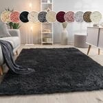 Paco Home Hochflor-Teppich "Silky 591" rechteckig 37 mm H&ouml;he Uni-Farben, besonders
