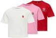 KIDS ONLY T-Shirt "KOGREX S/S PRINTED TOP JRS 3-PACK" Packung, 3 mit...