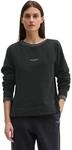 Sweatshirt MARC O'POLO "mit gepeachter Oberfl&auml;che", Damen, Gr. XXS, deep night...
