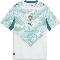 PUMA Trainingsshirt "Portugal Ausw&auml;rtstrikot Jugendliche" wei&szlig; gr&uuml;n lagoon Kinder