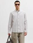 Langarmhemd JACK & JONES "JJESUMMER LINEN BLEND SHIRT L/S SN", Herren, Gr. XXL, N-Gr,