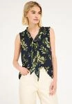 Blusentop STREET ONE STUDIO, Damen, Gr. 36, bunt (maritime blau), Stoff, 100%