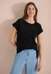 T-Shirt CECIL, Damen, Gr. L (42), schwarz, Web, 50% Baumwolle, 50% Modal,...