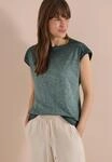 T-Shirt CECIL, Damen, Gr. L (42), palm breeze gr&uuml;n, Jersey, Obermaterial: 100%