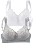 Soft-BH, Damen, Gr. 95, Cup G, wei&szlig; (silber, wei&szlig;), Jersey, Obermaterial: 60%