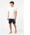 Shorty FILA, Herren, Gr. S, gardenia, navy, Single Jersey, Obermaterial: 100%