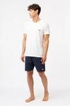 Shorty FILA, Herren, Gr. S, gardenia, navy, Single Jersey, Obermaterial: 100%